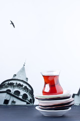 A glass of Turkish tea