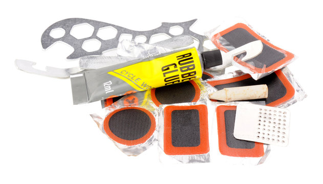 Fototapeta Bicycle Tyre Puncture Repair Kit