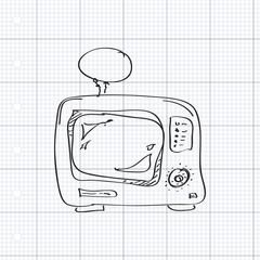 Simple doodle of a TV
