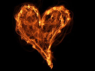 Obraz na płótnie Canvas flame heart