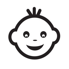 Baby Face Emotion Icon Illustration symbol design