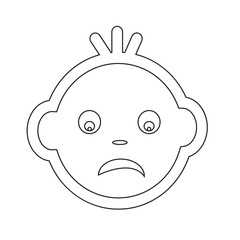 Baby Face Emotion Icon Illustration symbol design