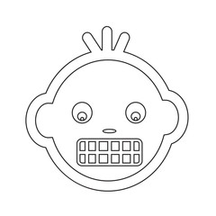 Cute Baby Face Emotion Icon Illustration symbol design