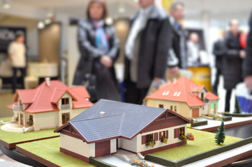 Family houses architectural models.