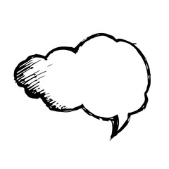 Hand drawn bubble speech Illustration symbol design