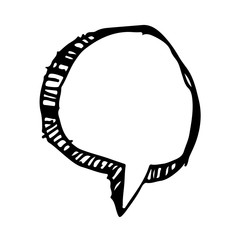 Hand drawn bubble speech Illustration symbol design