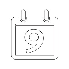 Date Calendar icon illustration sign design style