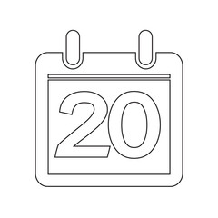 Date Calendar icon illustration sign design style