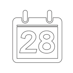 Date Calendar icon illustration sign design style