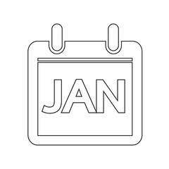 Month Calendar Icon  illustration sign design style