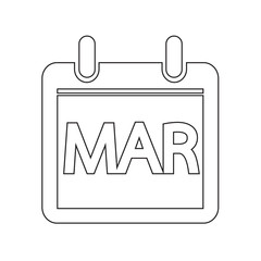 Month Calendar Icon  illustration sign design style