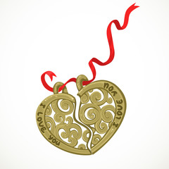 Doubles pendant I love you