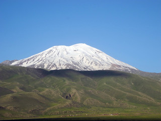 Fototapeta premium The top of Mount Ararat in summer, Turkey.
