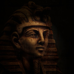Stone pharaoh tutankhamen mask
