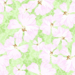 Seamless Pattern with pastel pink roses
