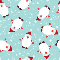 Seamless pattern with Santa Claus