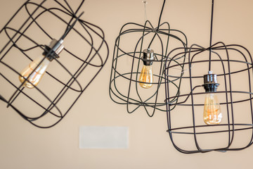 Fototapeta na wymiar industrial lamps 