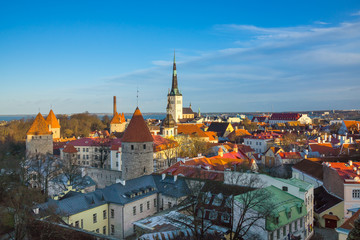 Fototapeta na wymiar Tallinn, Estonia old city landscape
