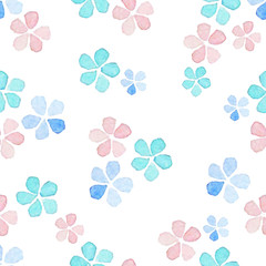 Seamless Patterns with  watercolor flowers
