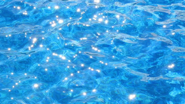 Clear water in the real swimming pool