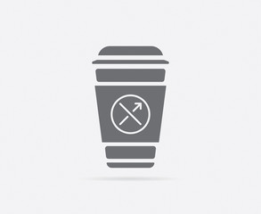 Bakery Shop Coffee Cup Vector Element or Icon, Illustration Ready for Print or Plotter Cut or Using as Logotype with High Quality
