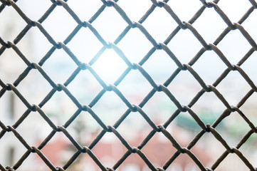 Metal lattice closeup