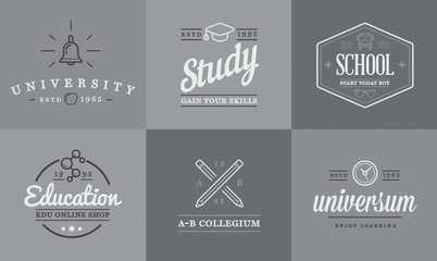 Set of Vector Education Icons Illustration can be used as Logo or Icon in premium quality