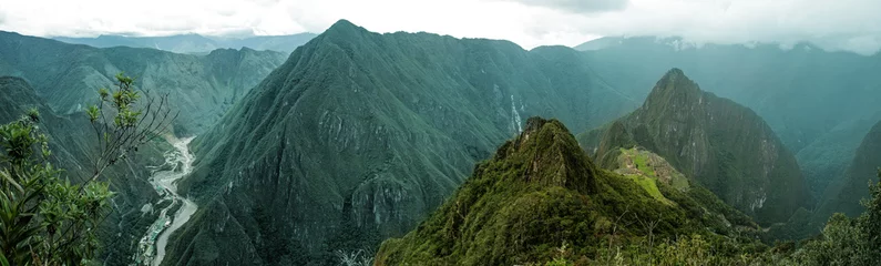Fotobehang Machu Picchu panoramisch © jos_persona