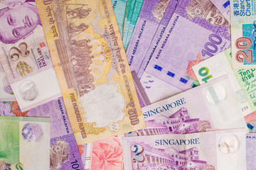 Background of asian currency.