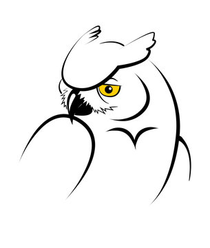 stylized owl head