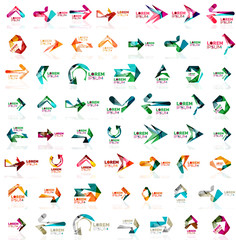 Paper style arrow logos