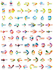 Paper style arrow logos