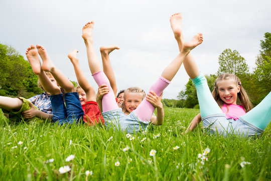 kids have fun in nature