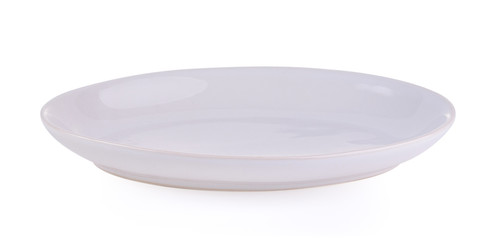 white plate on white background