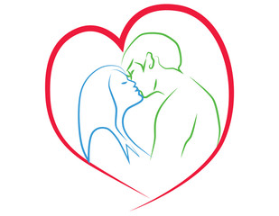 Vector - Kiss. Valentines day