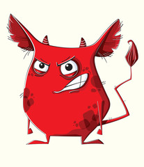 Anger red monster