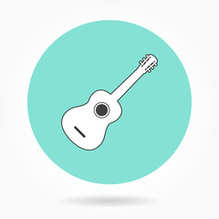 Guitar - vector icon.