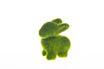 Green toy rabbit, a symbol of the new year