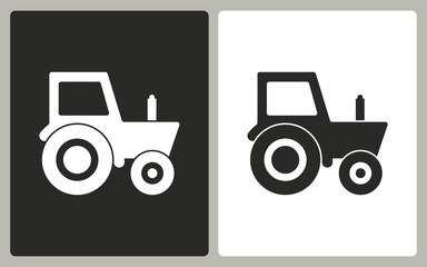 Tractor - vector icon.