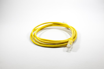 lan cable on white background