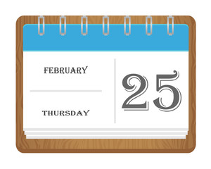 Calendar with the number