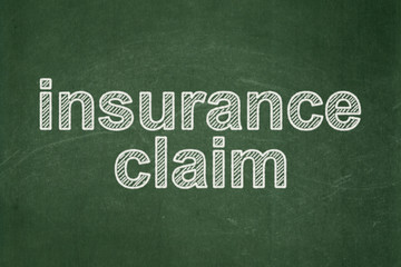 Insurance concept: Insurance Claim on chalkboard background