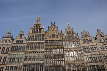 Fototapeta na wymiar Antwerpen Großer Markt Häuserfassade 1