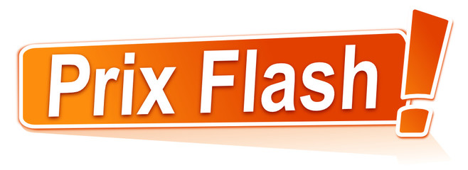 prix flash sur étiquette orange