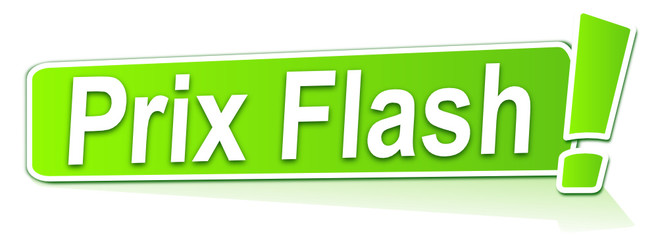 prix flash sur étiquette verte