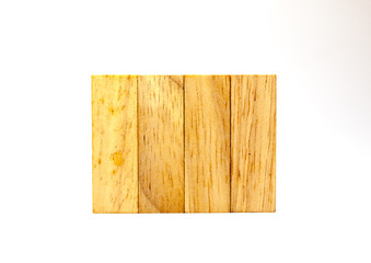Blocks of wood isolated on white background