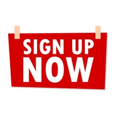 Sign Up Now Sign - illustration