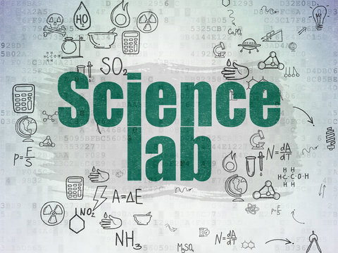 Science concept: Science Lab on Digital Paper background