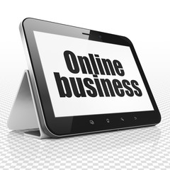 Finance concept: Tablet Computer with Online Business on display