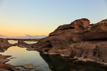 Sam Pan Bok in Mae Kong river. Ubonratchathani Province ,Thailan